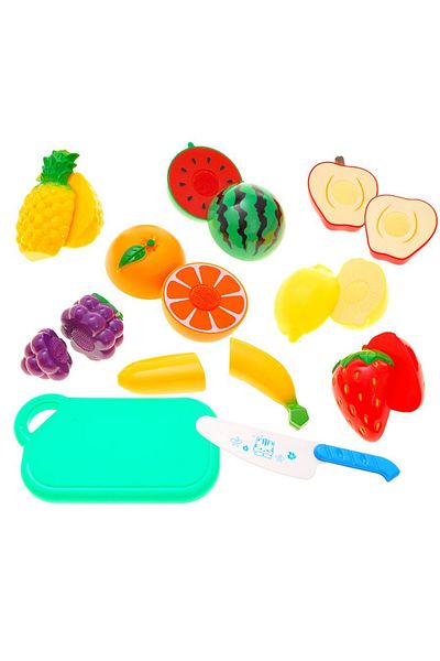 Sunman Funny Food 8-Piece Toy Cutable Fruit Set with Cutting Board