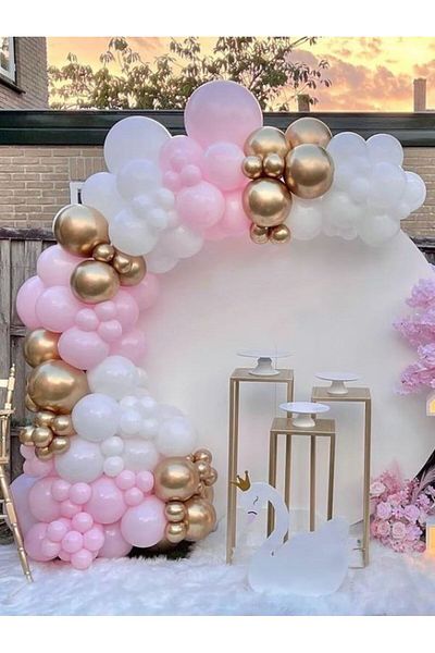MERİ PARTİ BABY GIRL BIRTHDAY PARTY BALLOON CHAIN SET SPECIAL DAY DECORATION
