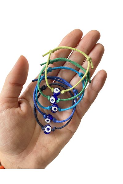 TAKI BY EKİN GLASS EVIL EYE BEADED, 5-PACK GIFT BRACELET