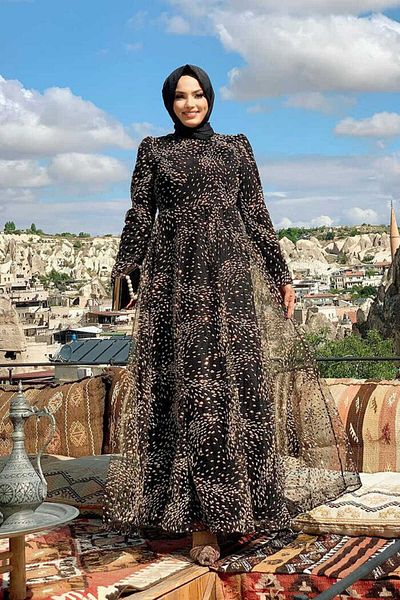 Bym Fashion Βραδινό φόρεμα από τούλι με φερμουάρ πίσω 3756 χρυσό