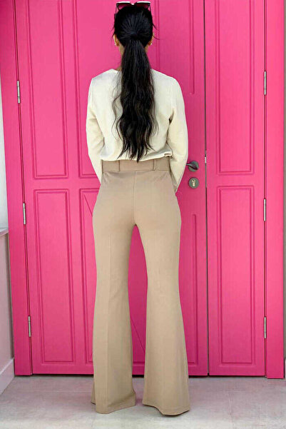 Bym Fashion Waist Zippered Spaghetti Trousers 0231 Mink