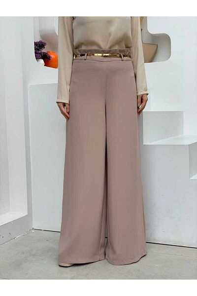 Bym Fashion Zippered Belt Accessory Trouser Skirt 0125 Mink