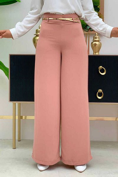 Bym Fashion Zippered Belt Accessory Trouser Skirt 0125 Salmon