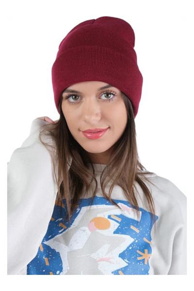 MinaCarin Basic Beret Unisex Claret Red
