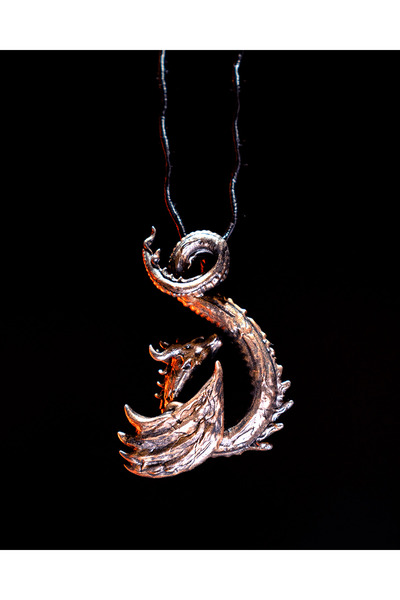 TuransoyCraft Game of Thrones Drogon Boyalı Kolye