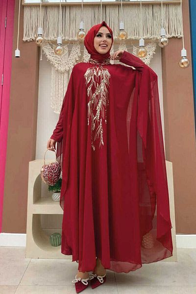 Bym Fashion Βραδινό φόρεμα 3774 Claret Red
