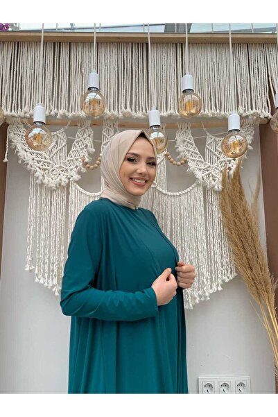 Bym Fashion Chiffon Ruffle Appearance Triple Set with Lampshade 8411 Emerald