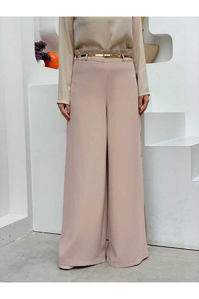 Bym Fashion Zippered Belt Accessory Trouser Skirt 0125 Cream