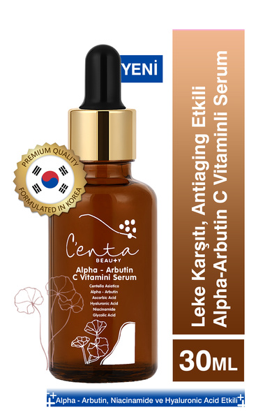 C'enta Beauty Alpha-arbutin C Vitamini Leke Karşıtı Aydınlatıcı Besleyici Ser...