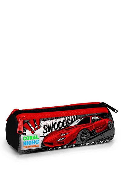 Coral High Boy's Coral High Kids Anime Τσάντα μολυβιού με μοτίβο αυτοκινήτου με τρία διαμερίσματα 22047