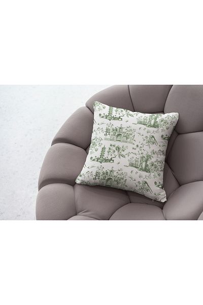 RUGSMODERN Față de pernă Blue Blanc Tematică Verde deschis Alb 955