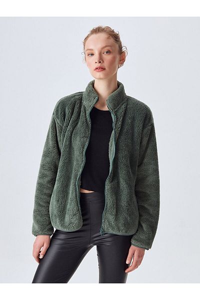 Ltb Cardigan de pluș cu guler vertical Mıyolo 0112481909600190000