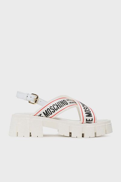 White on sale moschino sandals