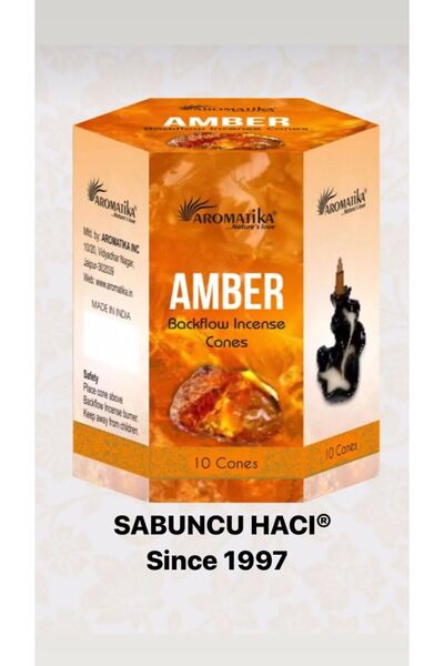 Sabuncu Hacı ®? Amber/ 10 Adet Geri Akışlı Tütsü Backflow Cones 10 PCS Geri A...