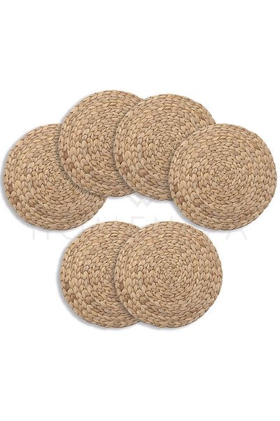 MİEN Ikea Soare Straw Weave American σουπλά, ψάθινο αμερικάνικο σέρβις, ψάθινη πλάκα
