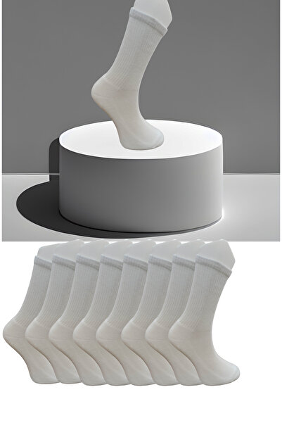 erceys Безшевни памучни спортни тенис чорапи с 8 чифта хартиени подметки