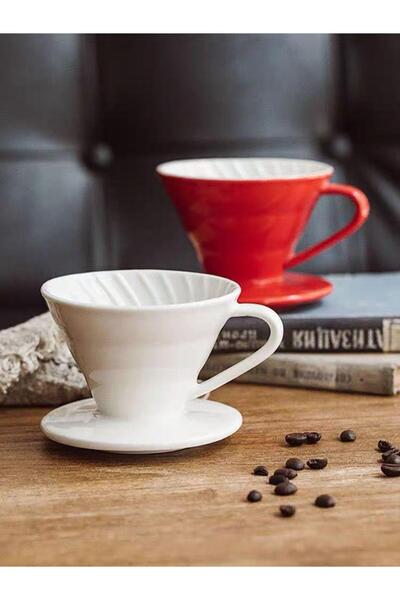 İNOVA LİFE Seramik V60 Demleyici Kırmızı