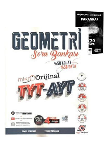Orjinal Orijinal TYT AYT Geometri Mikro Soru Bankası Seti (%50 Kolay % 50 Ort...