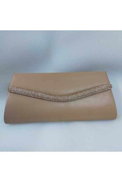 bsc حقيبة فستان سهرة من الجلد الاصطناعي بحجر برونزي من Nud