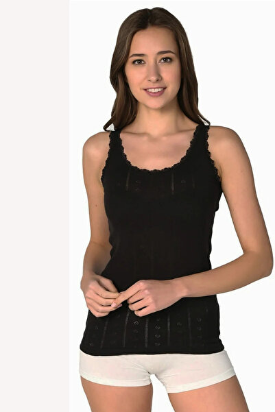 Berrak 6-панельний жакардовий бавовняний майка з широкими бретелями