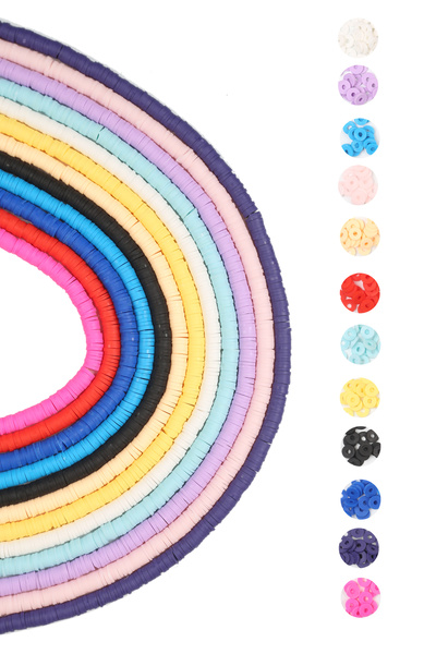 Egem aksesuar 12 لون فيمو الخرز مجموعة صنع المجوهرات سوار قلادة الخرز Kh813