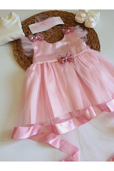 PİLEKİ BABY 0 6 AY PAYETLİ KIZ BEBEK MEVLÜT ELBİSESİ , ÖZELGÜN DÜĞÜN KINA ELB...