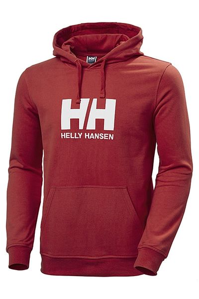 Helly Hansen Logo Hoodie Hooded Men's Red Sweatshirt Hha.33977-hha.163