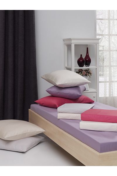 Menderes Home Lanotte Satin - وسادة فردية بلون كريمي