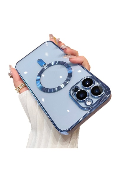 UnDePlus Apple Iphone 13 Pro Max Kılıf Magsafe Kamera Lensli Korumalı Şeffaf ...