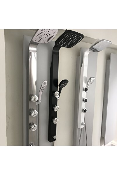 SAM BANYO Sam Elmas Siyah Duş Seti-black Robot Duş, Paslanmaz Siyah Robot Duş, Masajlı Siyah Robot Duş