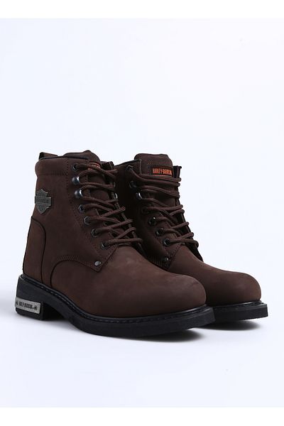 Harley Davidson Nubuck Dark Brown Men's Boots GIBSON