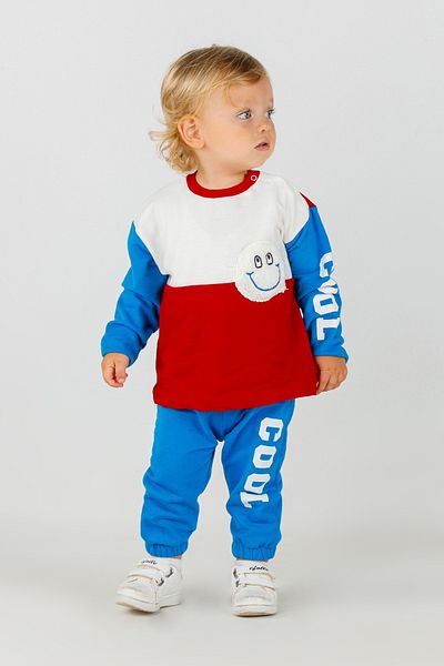 Harika KIDS Baby Boy & Child Two Thread Fabric Medium Thickness Knitted Basic Bottom Top Tracksuit Set