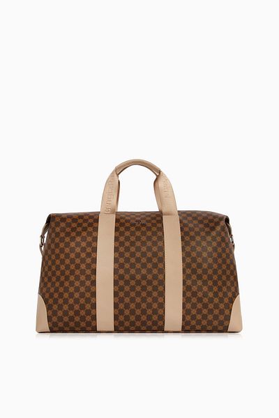 CENGİZ PAKEL Cengiz Pakel Monogram Travel Bag-7359 Brown/Mink