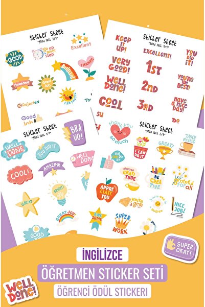 MuslimWalk Good Luck İngilizce Öğretmen Öğrenci Ödül Sticker Seti #110