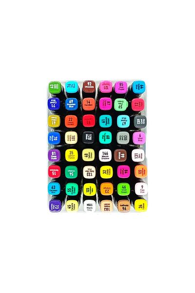 Masis Double Sided Twin Graphic Marker Pen Set 48 Colors