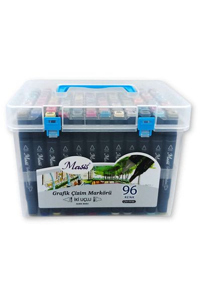 Masis Double Sided Twin Graphic Marker Pen Set 96 Colors