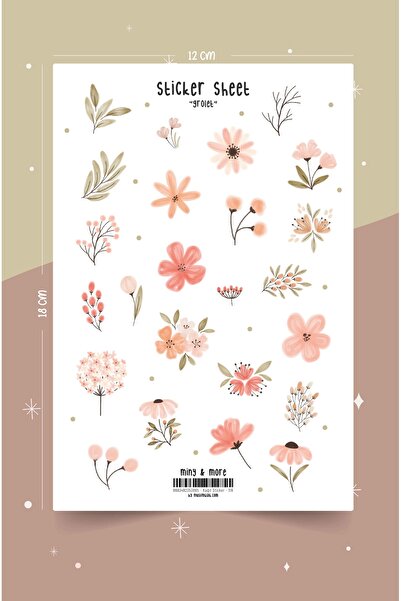 MuslimWalk Grolet – Çiçek Temalı Sticker Seti #119