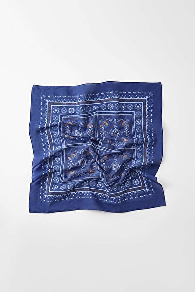 D scarf Μπλε μπαντάνα με έθνικ σχέδιο