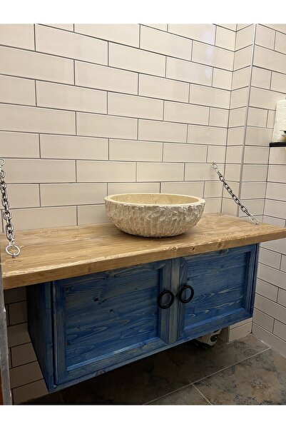 retron atölye woodworks Masif Ahşap Banyo Dolabı