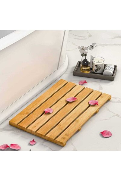 AuroraDesing Ahşap Banyo Paspası