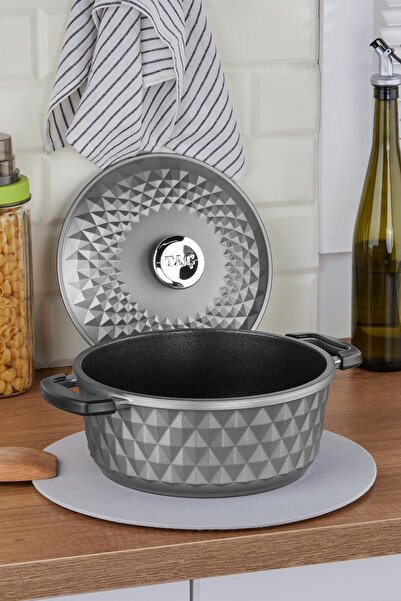 Taç Bella Casting Καπάκι Βαθύ Κατσαρόλα 24 εκ. Γκρι