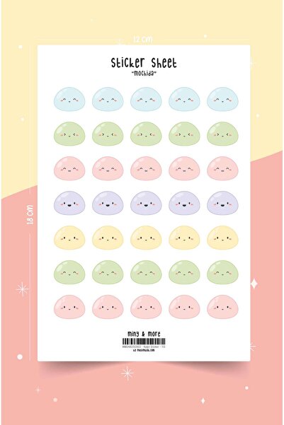 MuslimWalk Mochida – Sevimli Mochiler – Sticker Seti #113