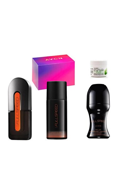 AVON Full Speed Erkek Parüm Deodorant Rollon + el kremi + hediye kutulu