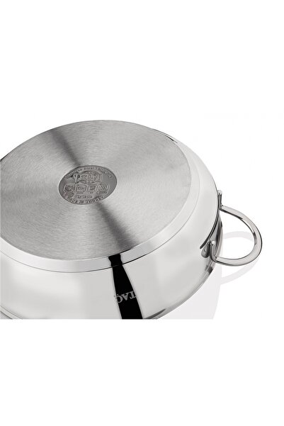 Taç Funda Flat Steel Pot 24 Cm