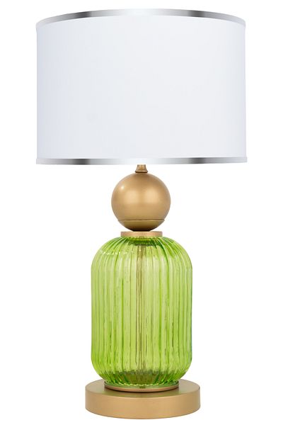 MINIMAL ETICARET VE BILGI TEKNOLOJILERI Lotus Forest Green Glass Lampshade