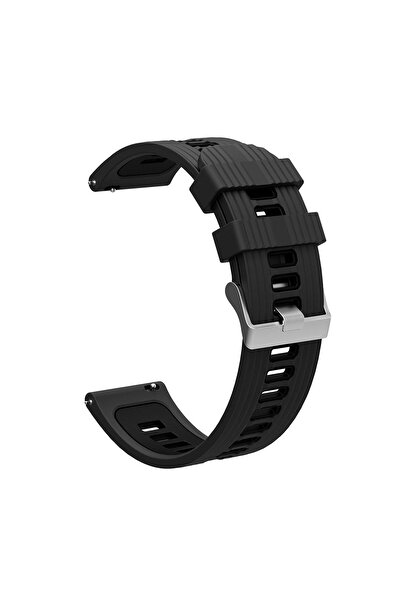 AktarMobile Redmi Watch 3 Active Uyumlu Silikon Kordon Çizgili Spor Tasarım R...