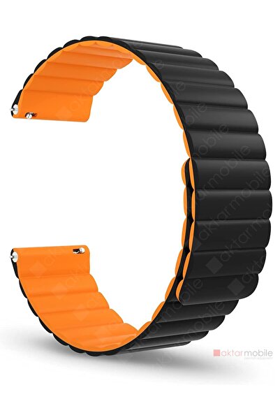 AktarMobile Redmi Watch 3 Active uyumlu Magnetik Silikon Kordon Çift Renkli M...