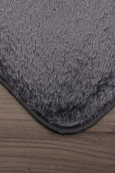 Bonny Home Relax Anthracite Cornered 60x100 + 50x60 cm Σετ 2 πατάκια μπάνιου Pufidik Αντιολισθητικό Σετ καθίσματος τουαλέτας