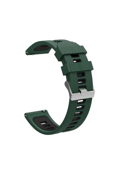AktarMobile Redmi Watch 3 Active Uyumlu Silikon Kordon Çizgili Spor Tasarım R...