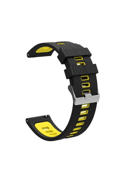 AktarMobile Redmi Watch 3 Active Uyumlu Silikon Kordon Çizgili Spor Tasarım R...